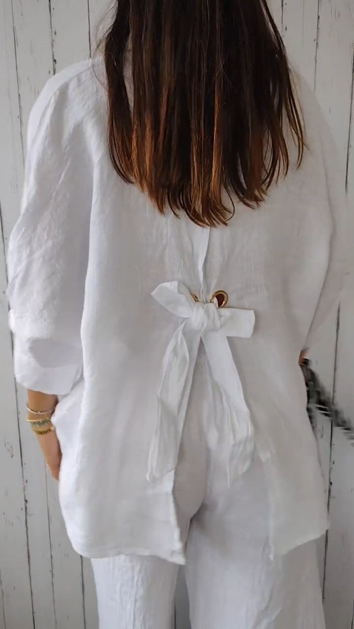 Everyday Tie-Back Lightweight Comfort Blouse